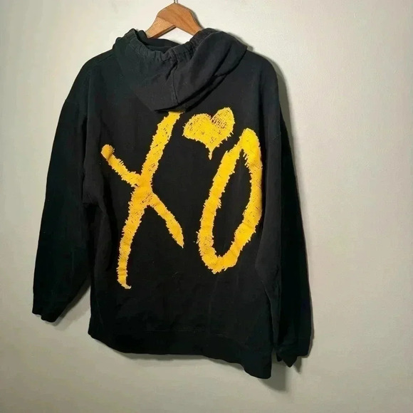 NAV XO the Weeknd Good Intentions Black  Yellow Smiley hoodie XL - Picture 5 of 5
